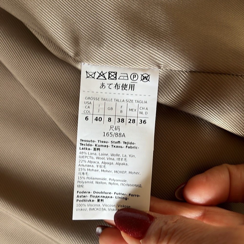 MaxMara Weekend DIEGO coat alpaca wool blend size 6 NWT - Picture 13 of 17